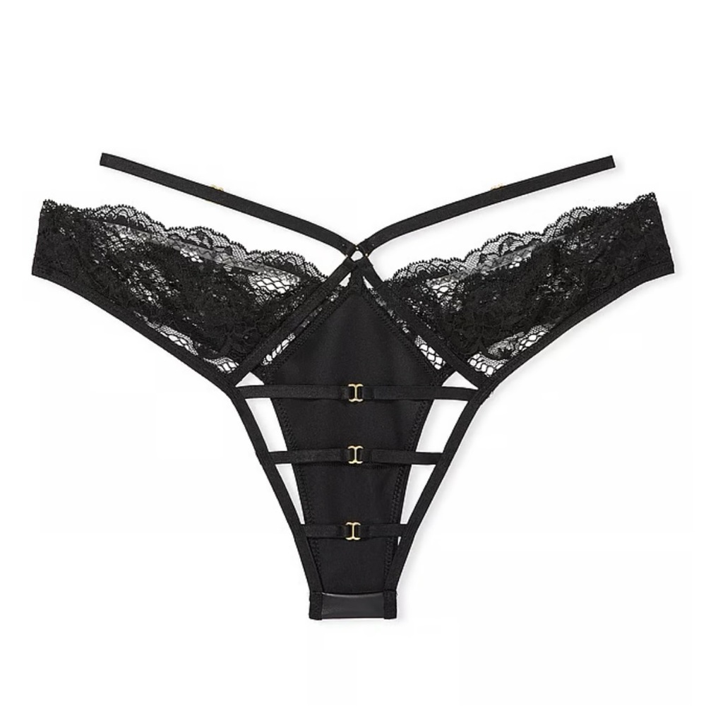 Fishnet Floral Open back Panty - Picture 4 of 5